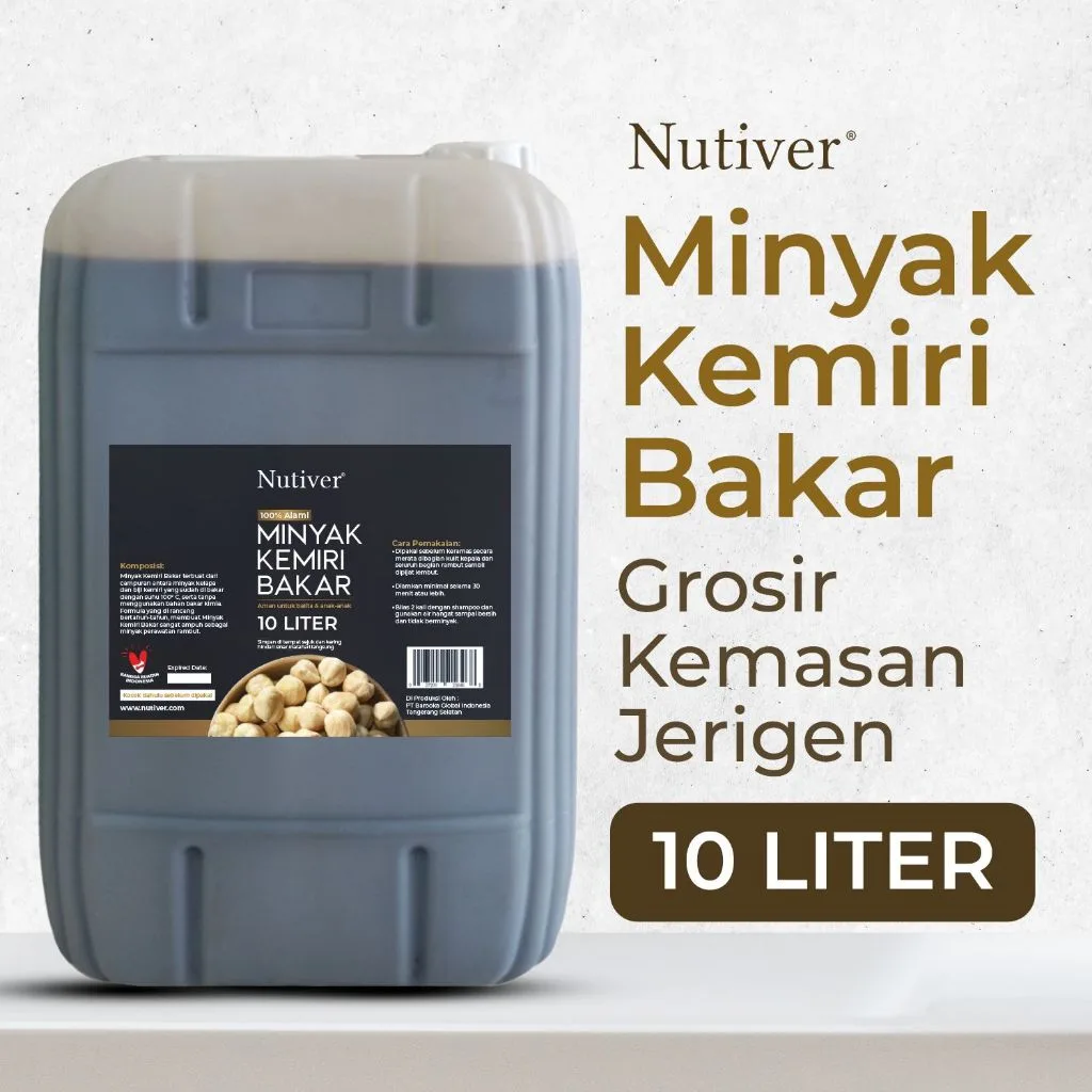 Minyak Kemiri Bakar Murni 100ml ORIGINAL 100% Penumbuh & Penghitam Rambut Alami ORGANIK
