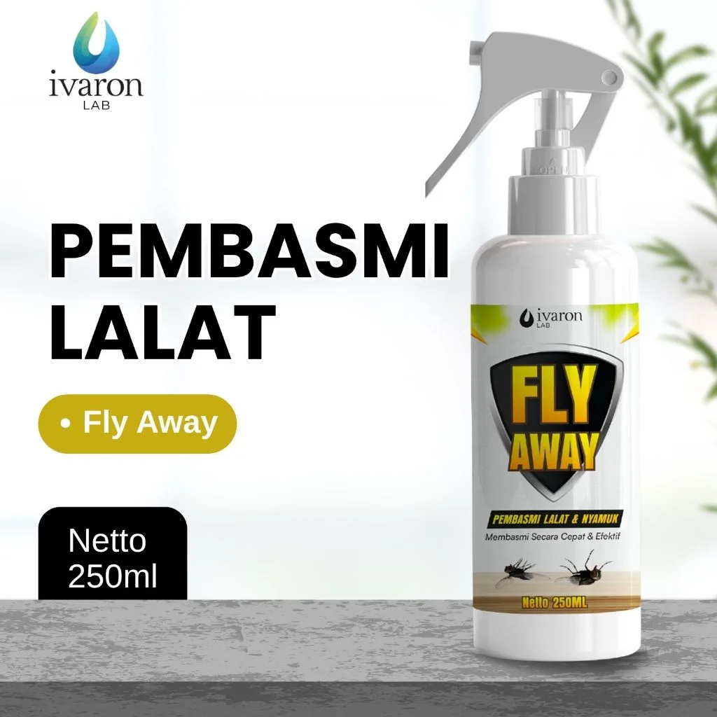 IVARON Racun Anti Lalat Obat Pengusir Pembasmi Pembunuh Dirumah Pembunuh Spray Fly Away