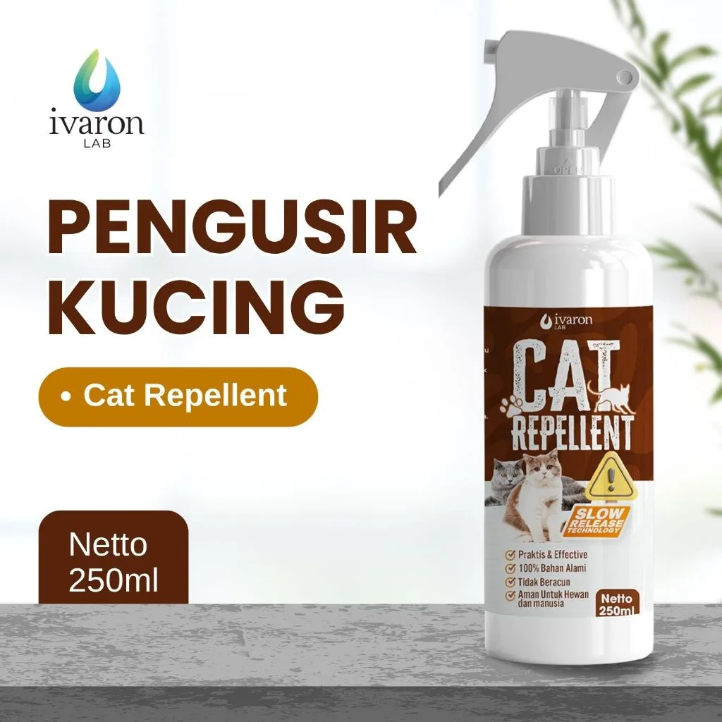 IVARON Pengusir Kucing Cat Repellent Semprot Anti Pipis Kucing Herbal Aman Untuk Hewan 250ml