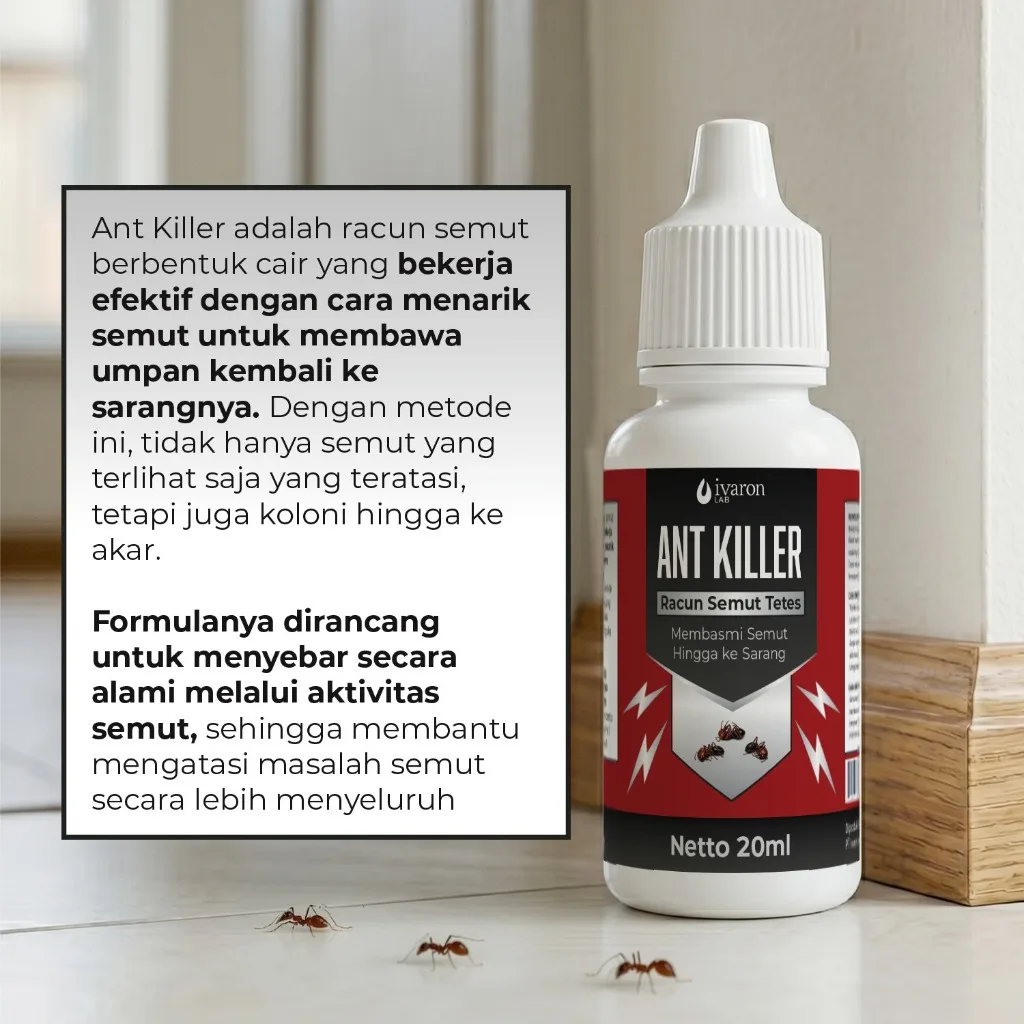IVARON Ant Killer 20ml Obat Pembasmi Semut Cair Racun Semut Ampuh Koloni Tuntas Praktis