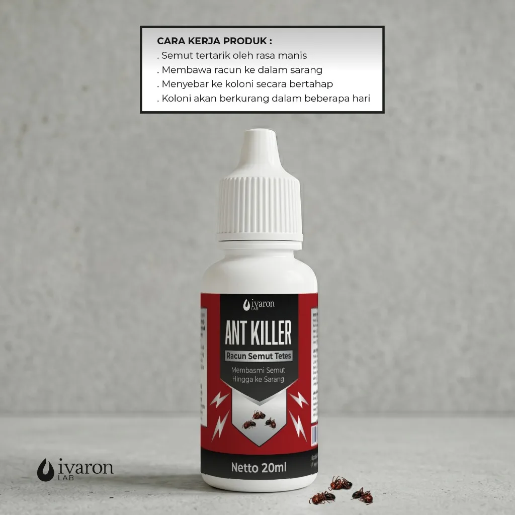 IVARON Ant Killer 20ml Obat Pembasmi Semut Cair Racun Semut Ampuh Koloni Tuntas Praktis