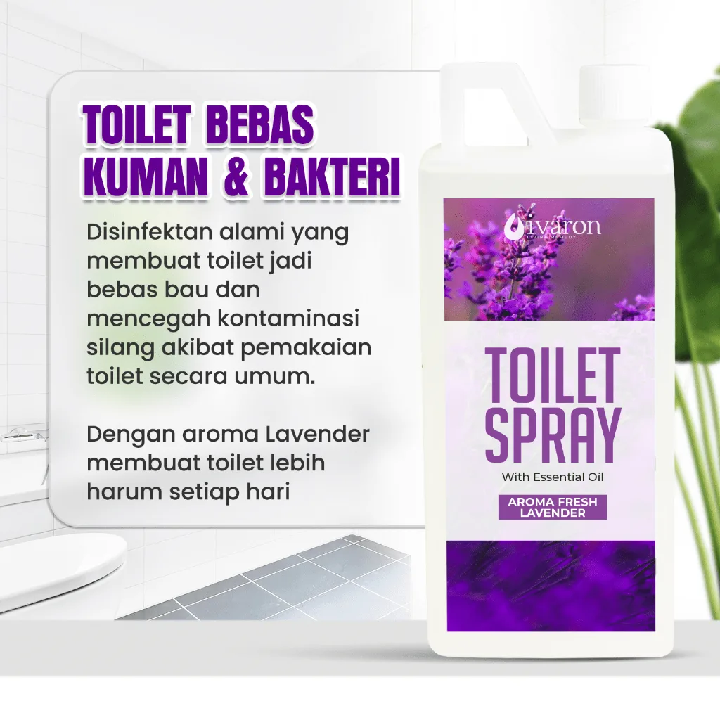 IVARON Toilet Seat Sanitizer 1L Desinfektan & Pengharum Kamar Mandi Aromatheraphy Penghilang Bau