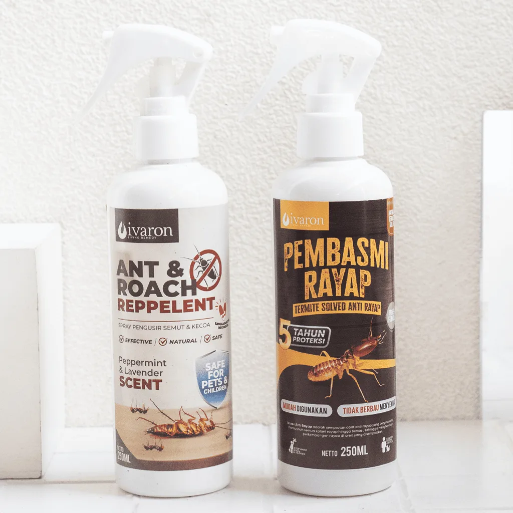 IVARON Paket 4 Racun Kecoa Spray & Anti Rayap 250ml Pembasmi Hama Semut Serangga Pest Control