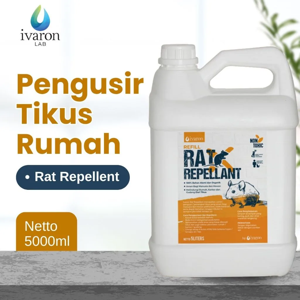 IVARON Obat Pengusir Tikus Rat Reppelent 5 Liter Pembasmi Tikus Rumah Kebun Cairan Anti Hama