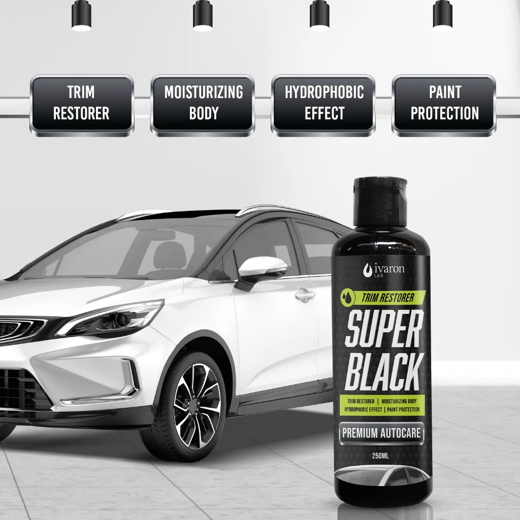 IVARON Penghitam Body Motor Dashboard  Pengkilap Restorer Kasar Permanen Kit Black Magic Pengkilat