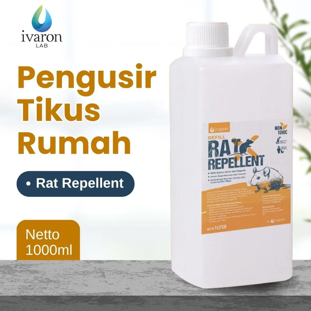 IVARON Obat Pengusir Tikus Rat Reppelent 1 Liter Pembasmi Tikus Rumah Kebun Cairan Anti Hama