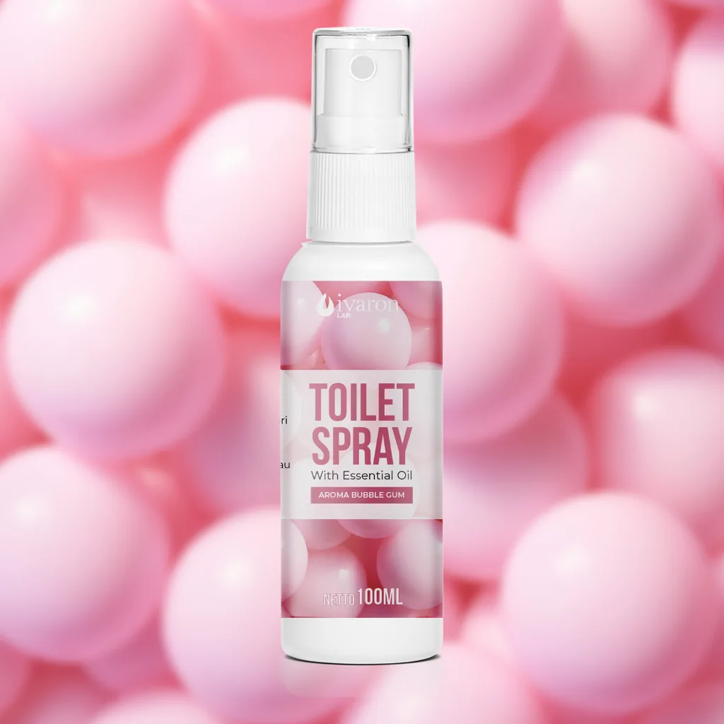 IVARON Toilet Spray Bubble Gum Penghilang Bau Toilet Kamar Mandi Anti Bakteri Wangi Tahan Lama 100ml