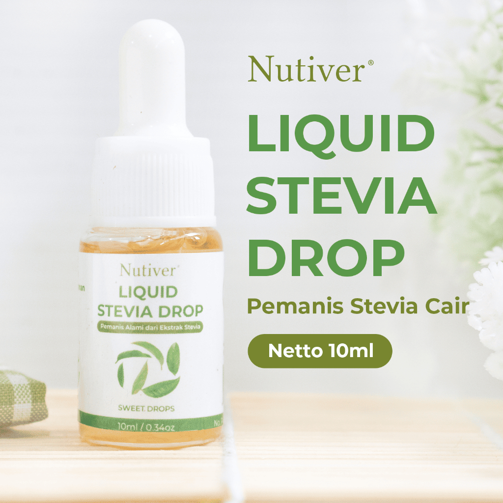 NUTIVER Stevia Tetes 10ml / Liquid Stevia Cair Pemanis / Gula Stevia Natural Sweetener