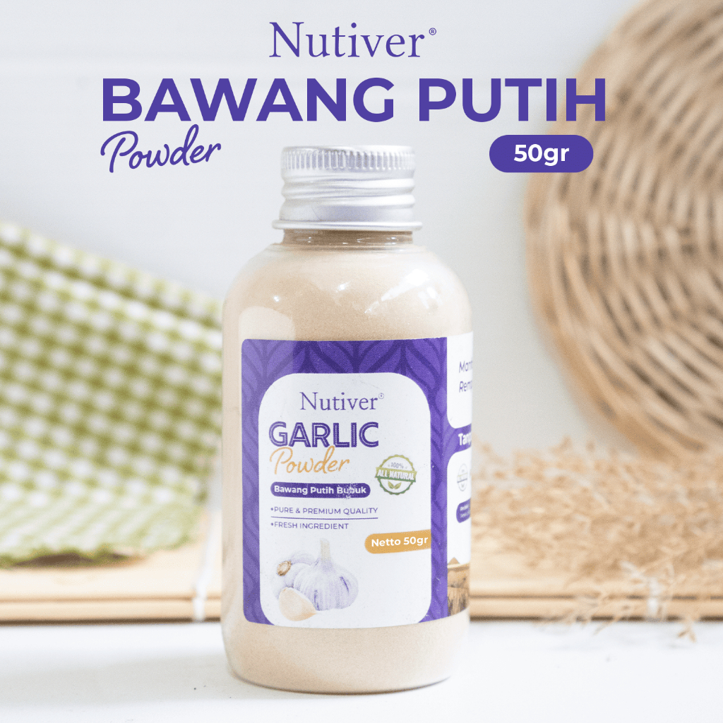 NUTIVER Bawang Putih Bubuk Garlic Powder Bumbu Masak Dapur Siap Pakai Untuk Masakan 150gr