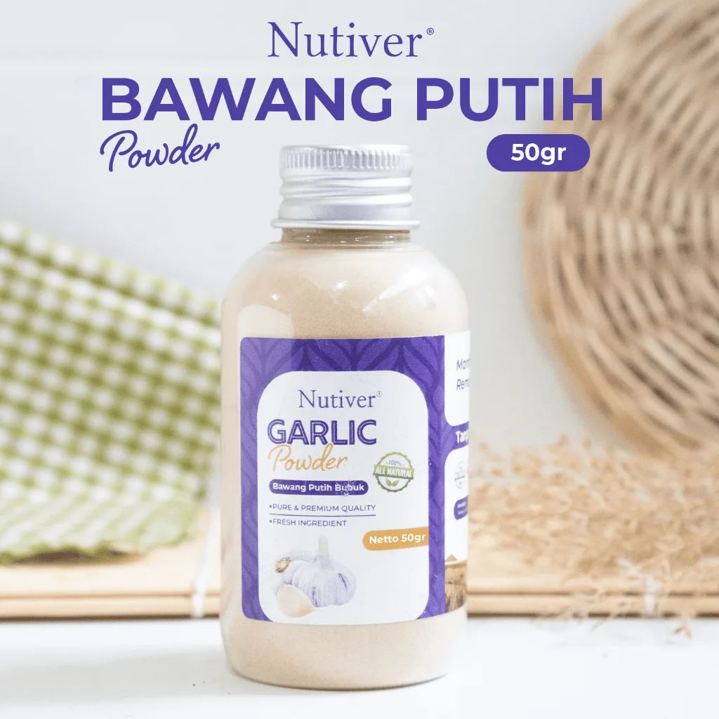NUTIVER Bawang Putih Bubuk Garlic Powder Bumbu Masak Dapur Siap Pakai Untuk Masakan 150gr