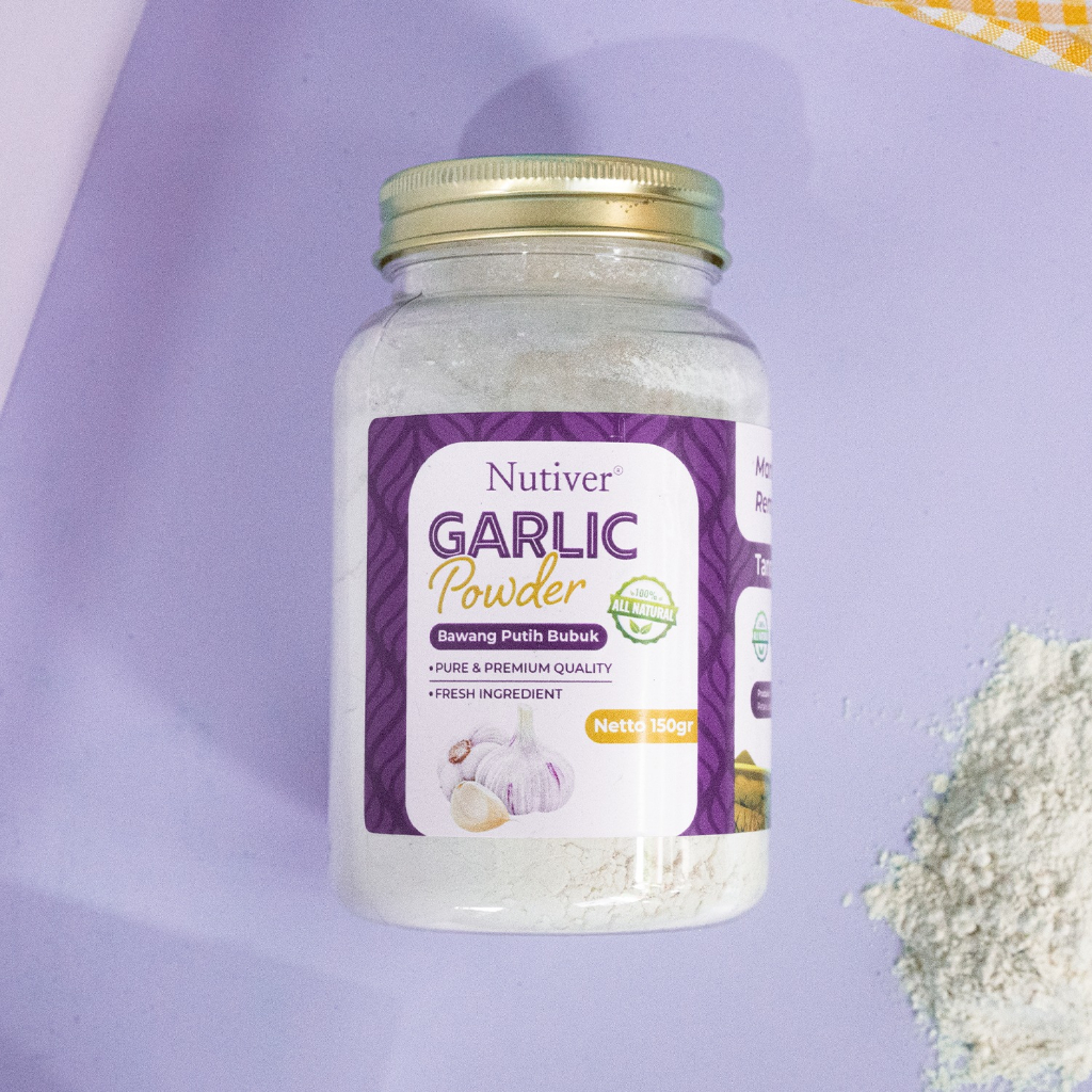 NUTIVER Bawang Putih Bubuk Garlic Powder Bumbu Masak Dapur Siap Pakai Untuk Masakan 150gr