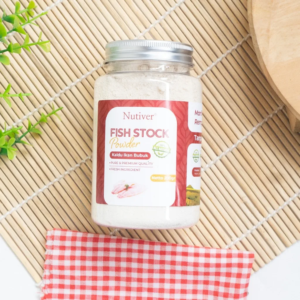 NUTIVER Kaldu Ikan Bubuk Non MSG Bumbu Dapur Sehat Powdered Fish Stock Non-Msg
