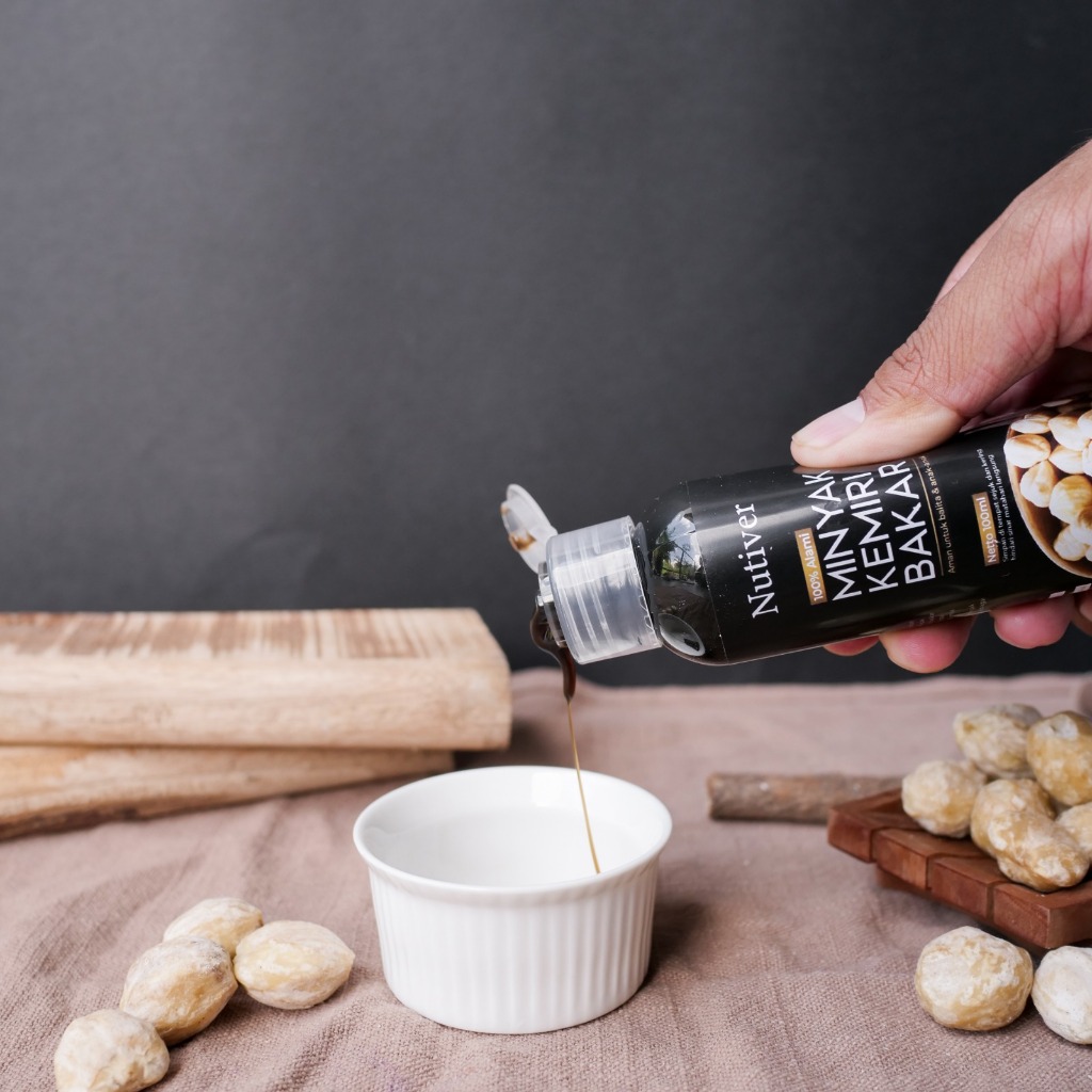 NUTIVER Minyak Kemiri Bakar Penumbuh Rambut  Murni 100ml Perawatan Rambut & Kulit Kepala Alami