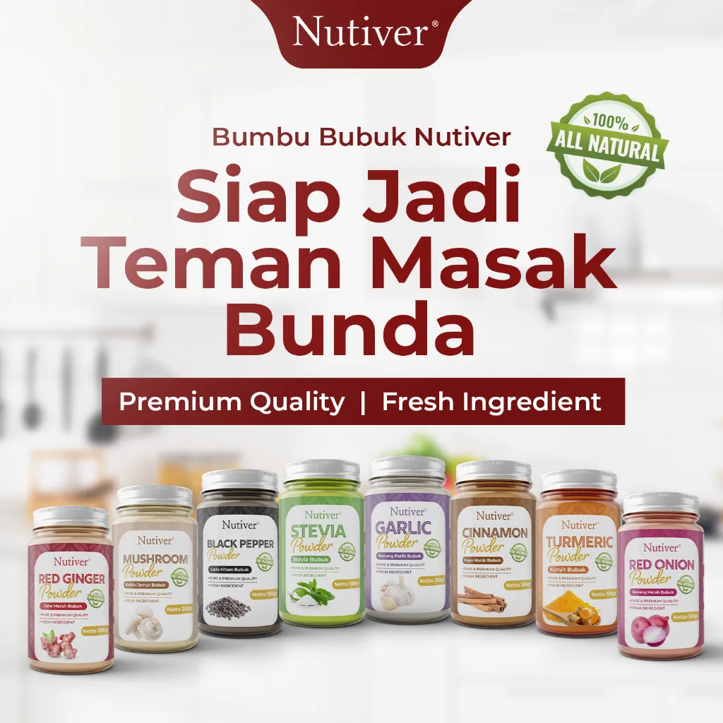 NUTIVER Kaldu Ikan Bubuk Non MSG Bumbu Dapur Sehat Powdered Fish Stock Non-Msg