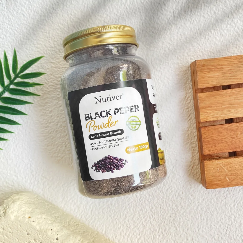 NUTIVER Lada Hitam Bubuk Bumbu Masak BlackPepper Powder Bumbu Dapur Original 150gr