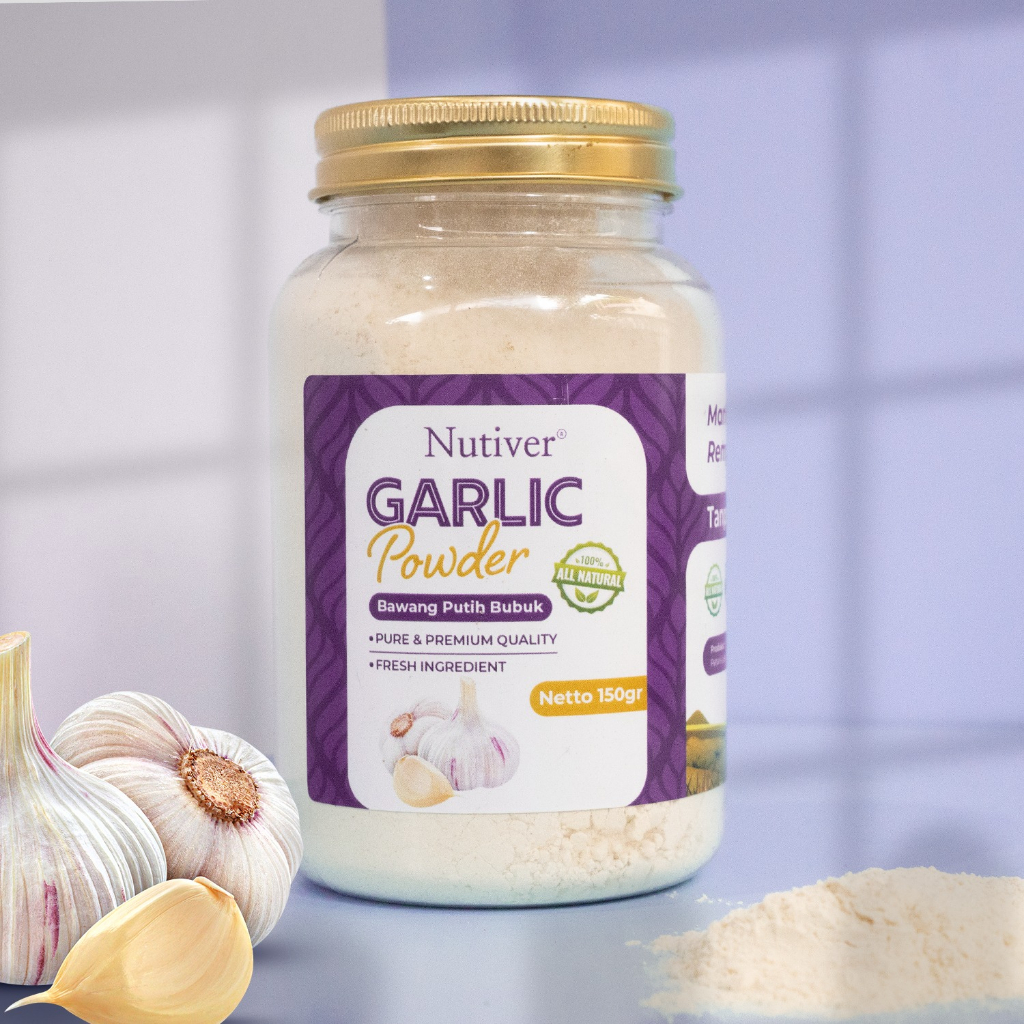 NUTIVER Bawang Putih Bubuk Garlic Powder Bumbu Masak Dapur Siap Pakai Untuk Masakan 150gr