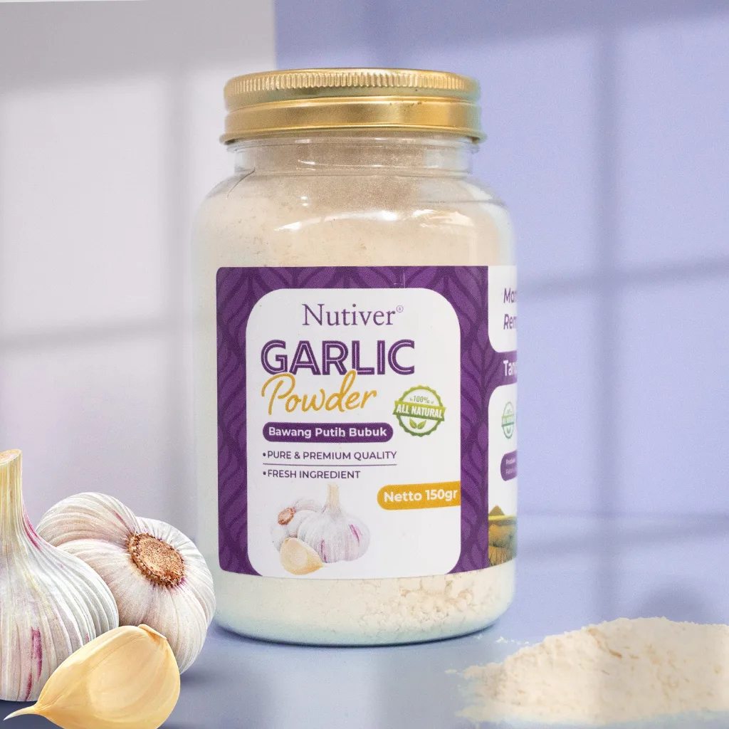NUTIVER Bawang Putih Bubuk Garlic Powder Bumbu Masak Dapur Siap Pakai Untuk Masakan 150gr