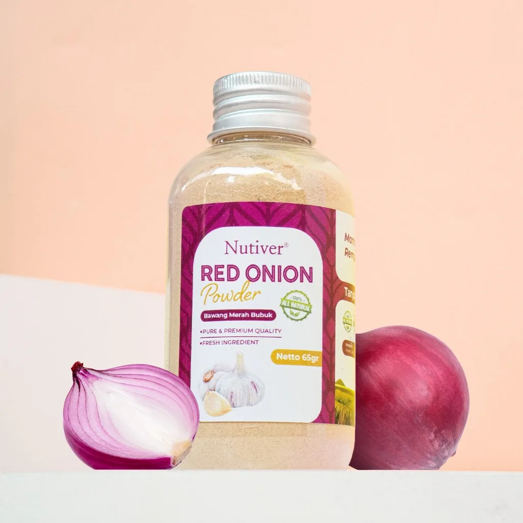 NUTIVER Bawang Merah Bubuk Red Onion Powder Bumbu Masak Dapur Siap Pakai Untuk Masakan 150gr