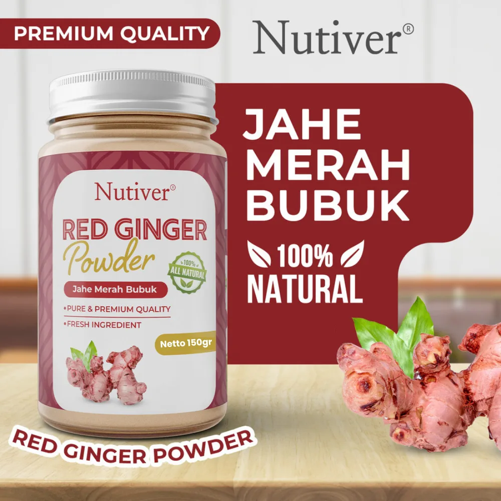 NUTIVER Jahe Merah Bubuk Murni Red Ginger Powder Alami Hangatkan Tubuh