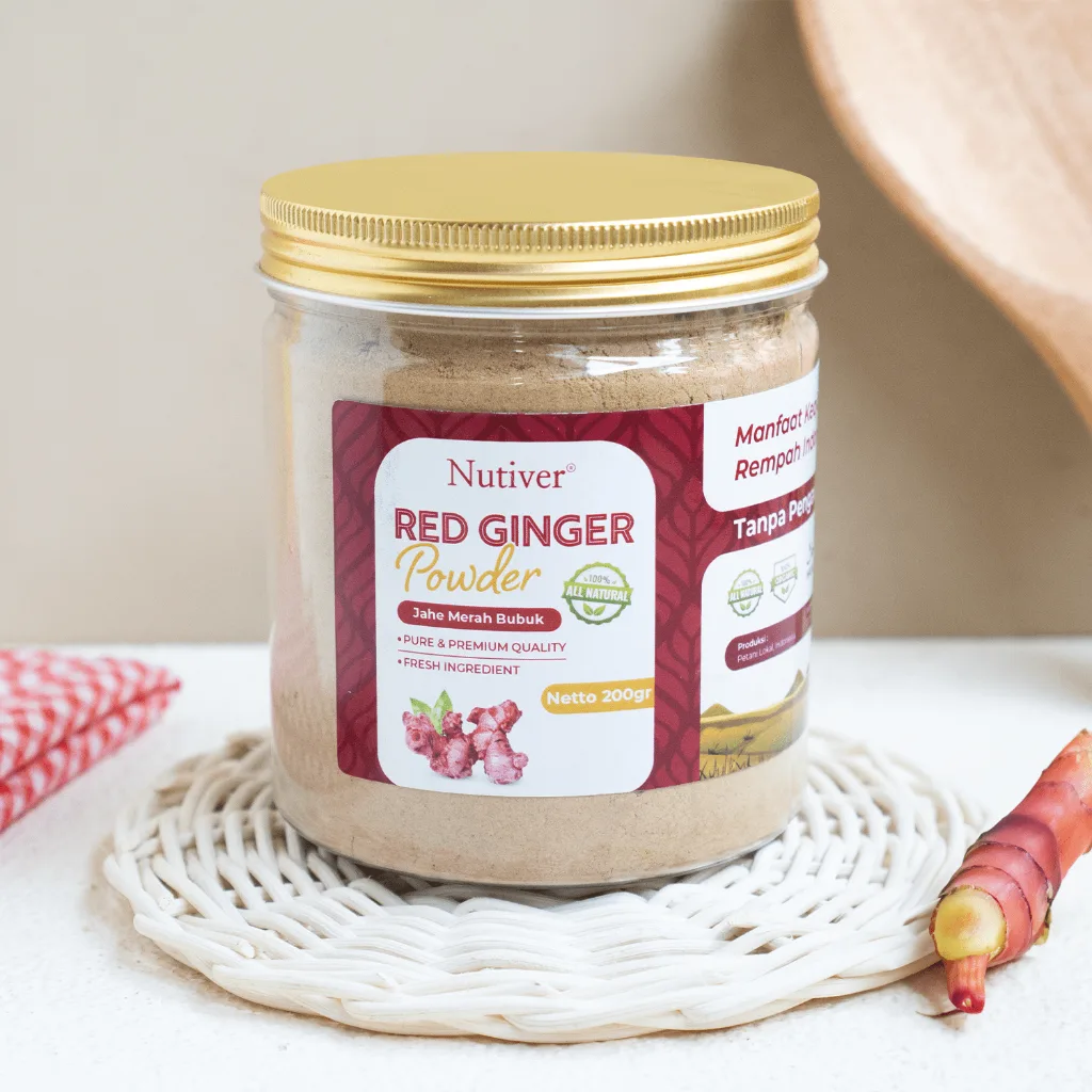 NUTIVER Jahe Merah Bubuk Murni Red Ginger Powder Alami Hangatkan Tubuh