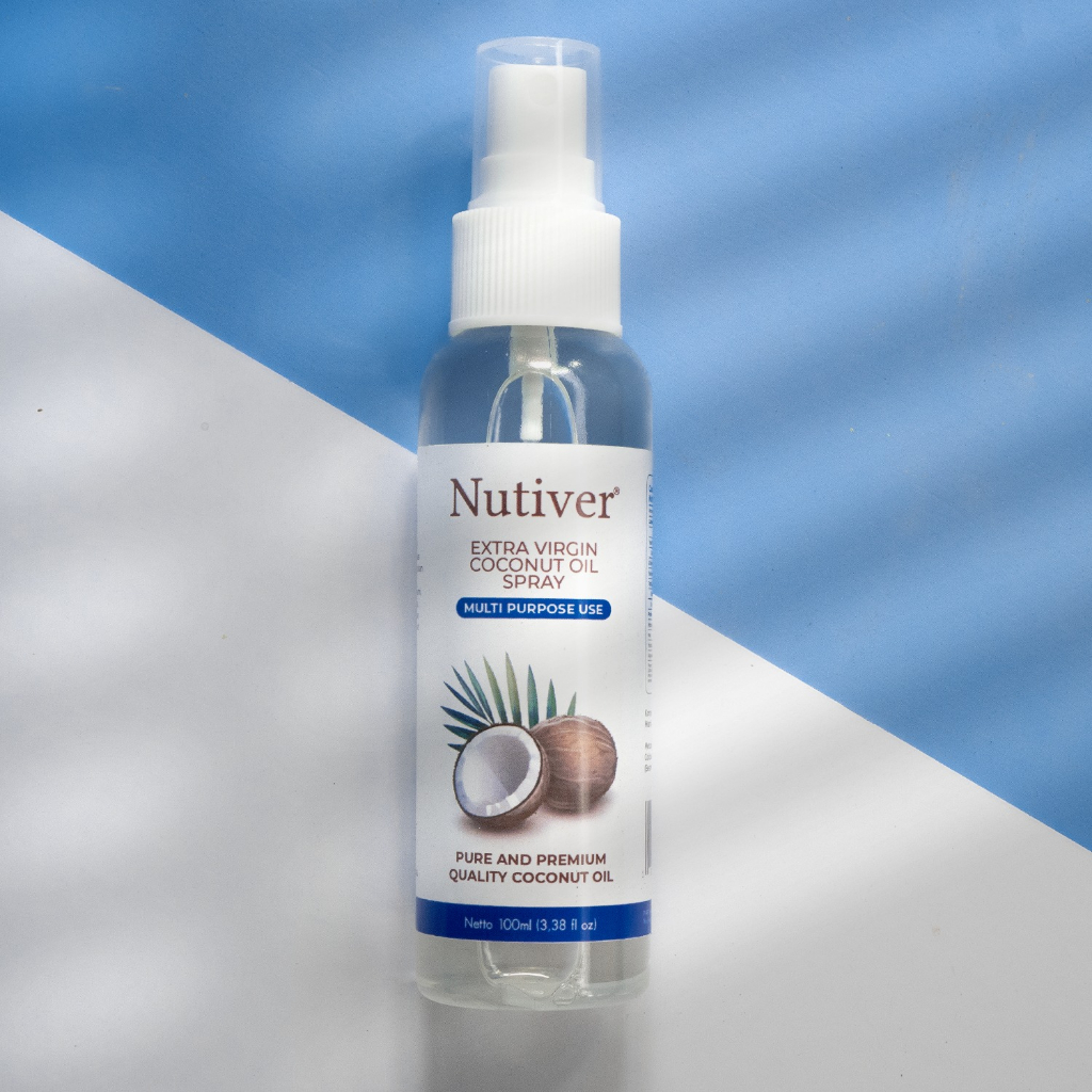 NUTIVER VCO Spray 100ml | Extra Virgin Coconut Oil Minyak Kelapa Cold Pressed