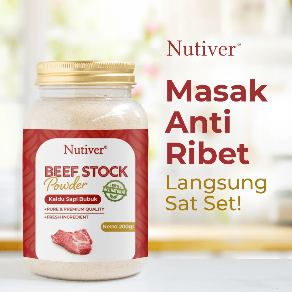 NUTIVER Kaldu Sapi Bubuk Non MSG Bumbu Dapur Sehat Powdered Beef Stock Non-Msg