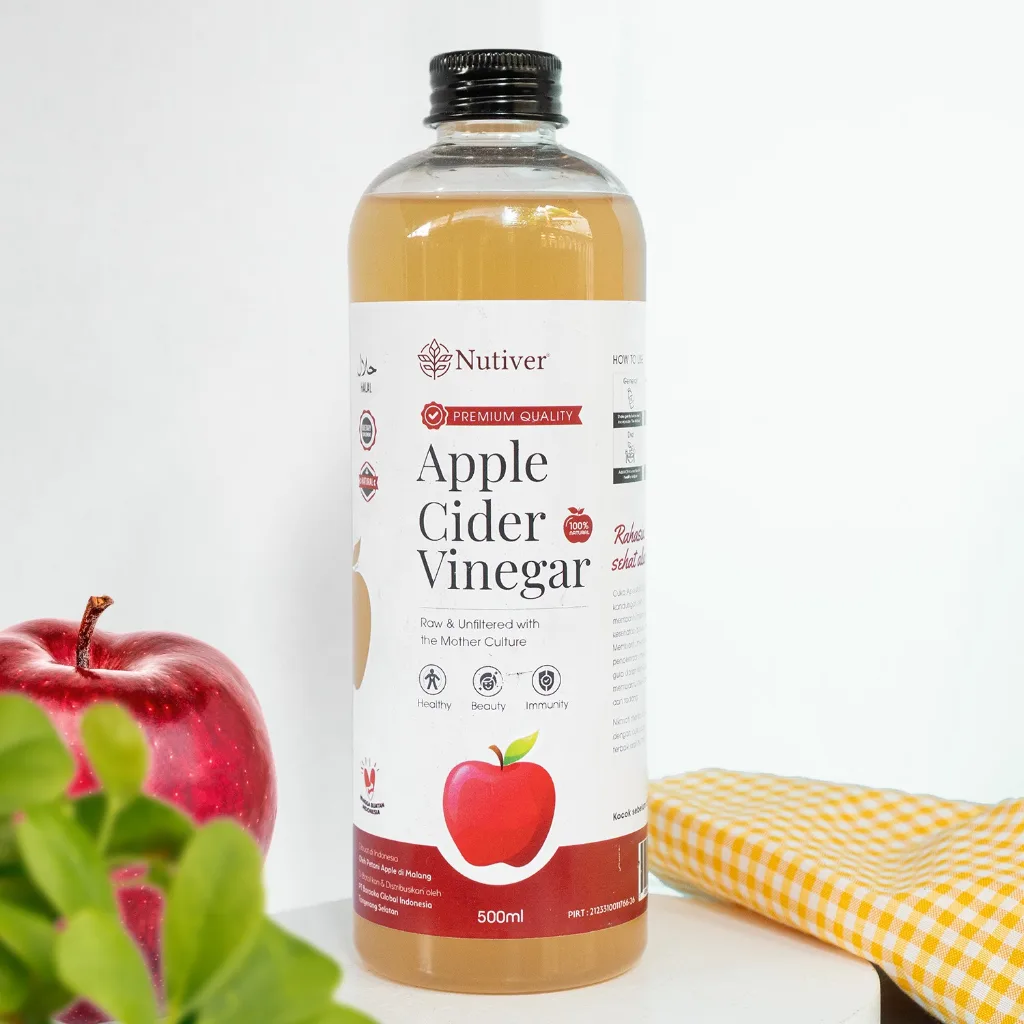 NUTIVER Cuka Apel With The Mother / Apple Cider Vinegar
