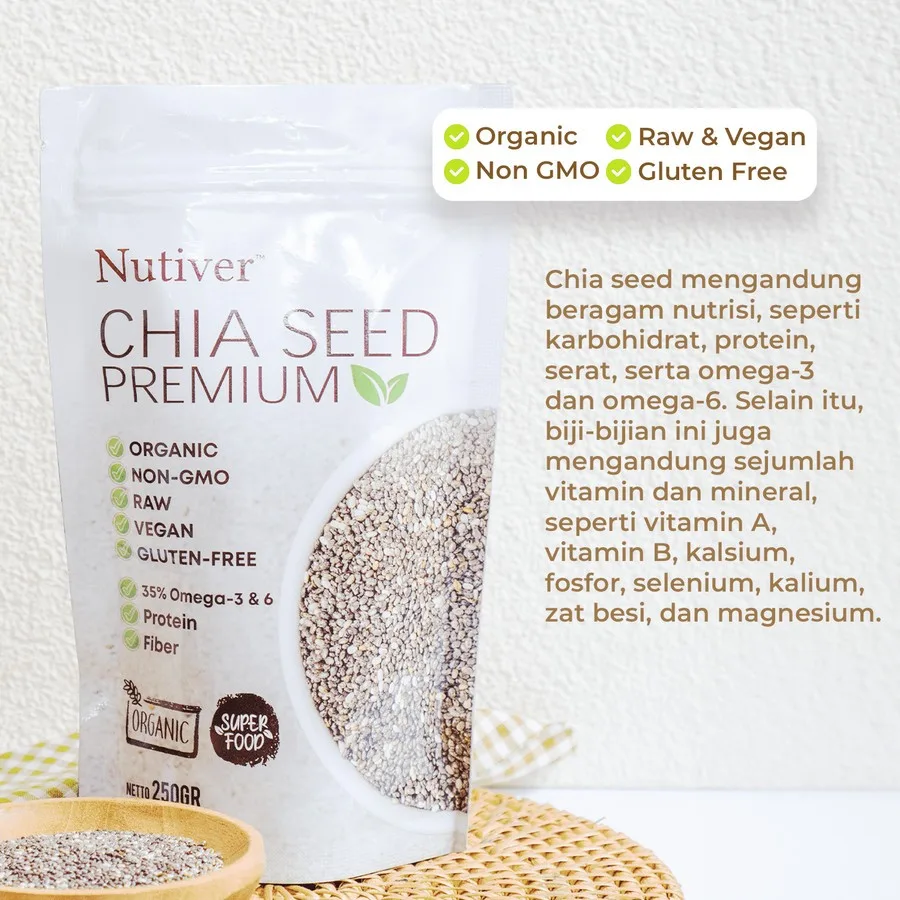 NUTIVER Paket Hemat 5 / Detox 3 In 1 Madu Hutan 500ml + Cuka Apel 500ml + Chiaseed 250gr