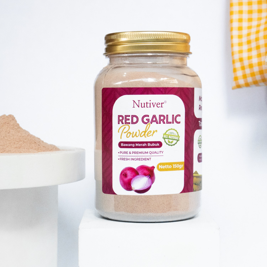 NUTIVER Bawang Merah Bubuk Red Onion Powder Bumbu Masak Dapur Siap Pakai Untuk Masakan 150gr