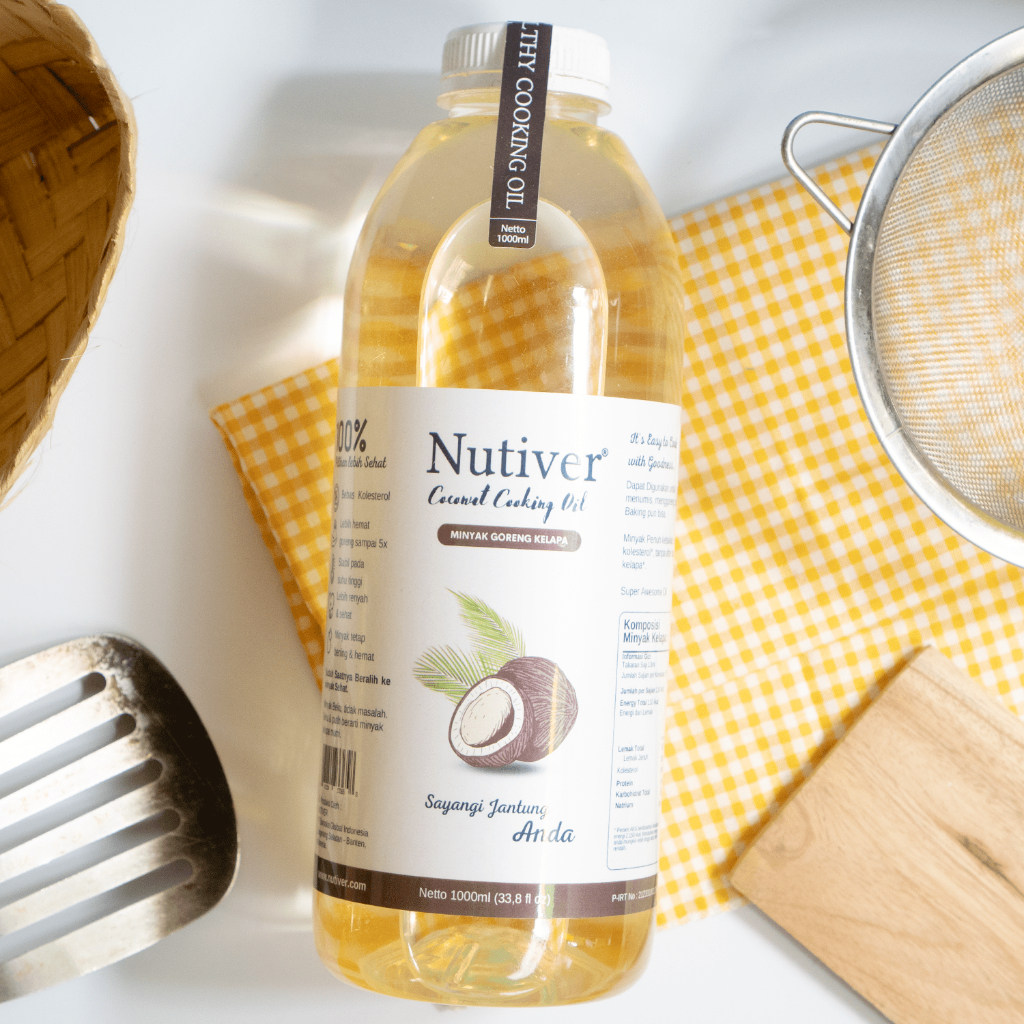 NUTIVER Minyak Goreng Kelapa 1 Liter Coconut Cooking Oil Minyak Kelapa Sehat Untuk Memasak