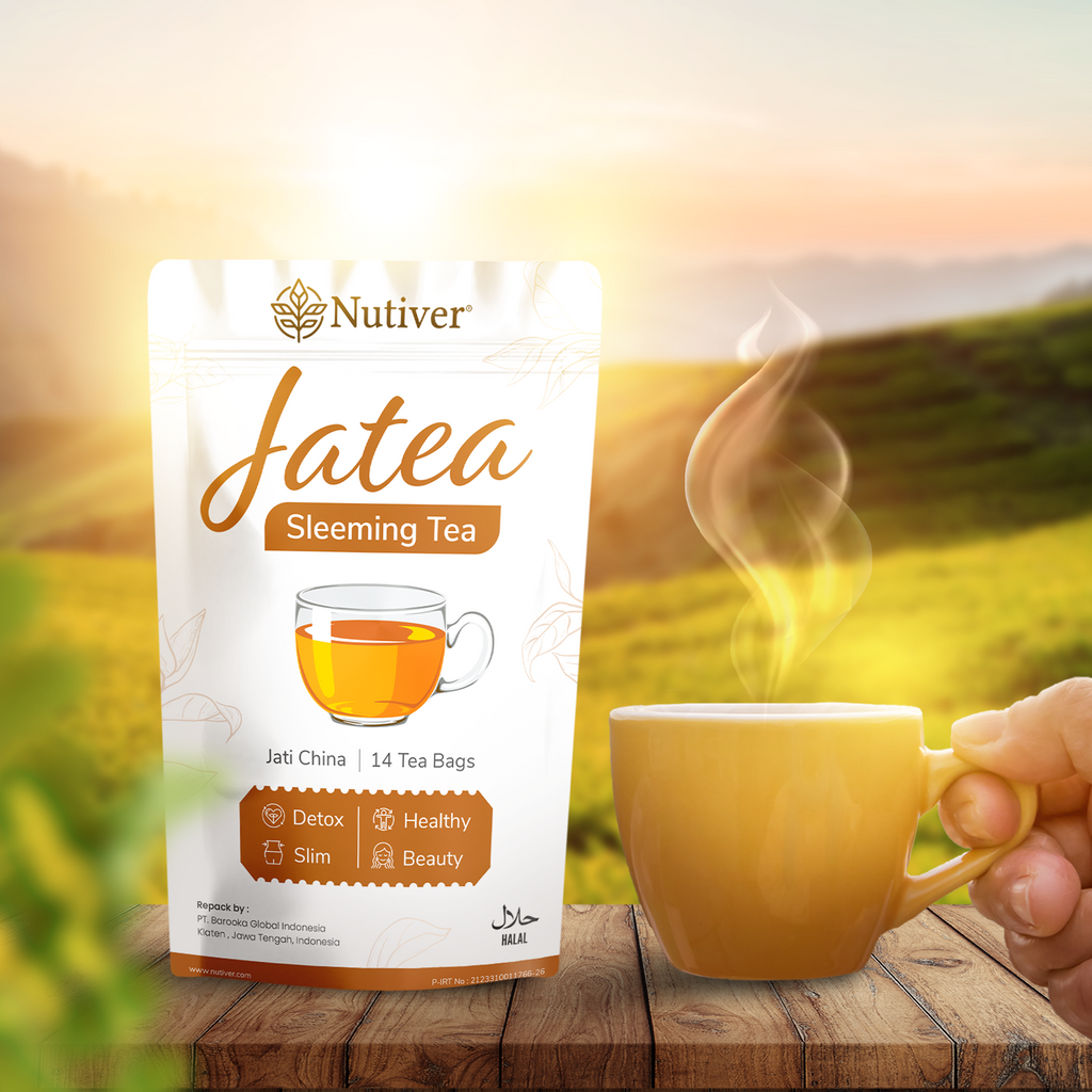 NUTIVER Teh Celup Daun Jati Cina Teh Pelangsing Slimming Tea Detox Alami Diet