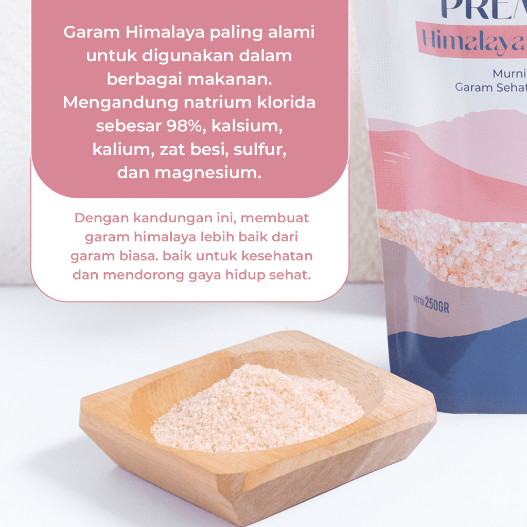 NUTIVER Garam Himalaya Original Himalayan Salt Premium 250gr Alami Tanpa MSG
