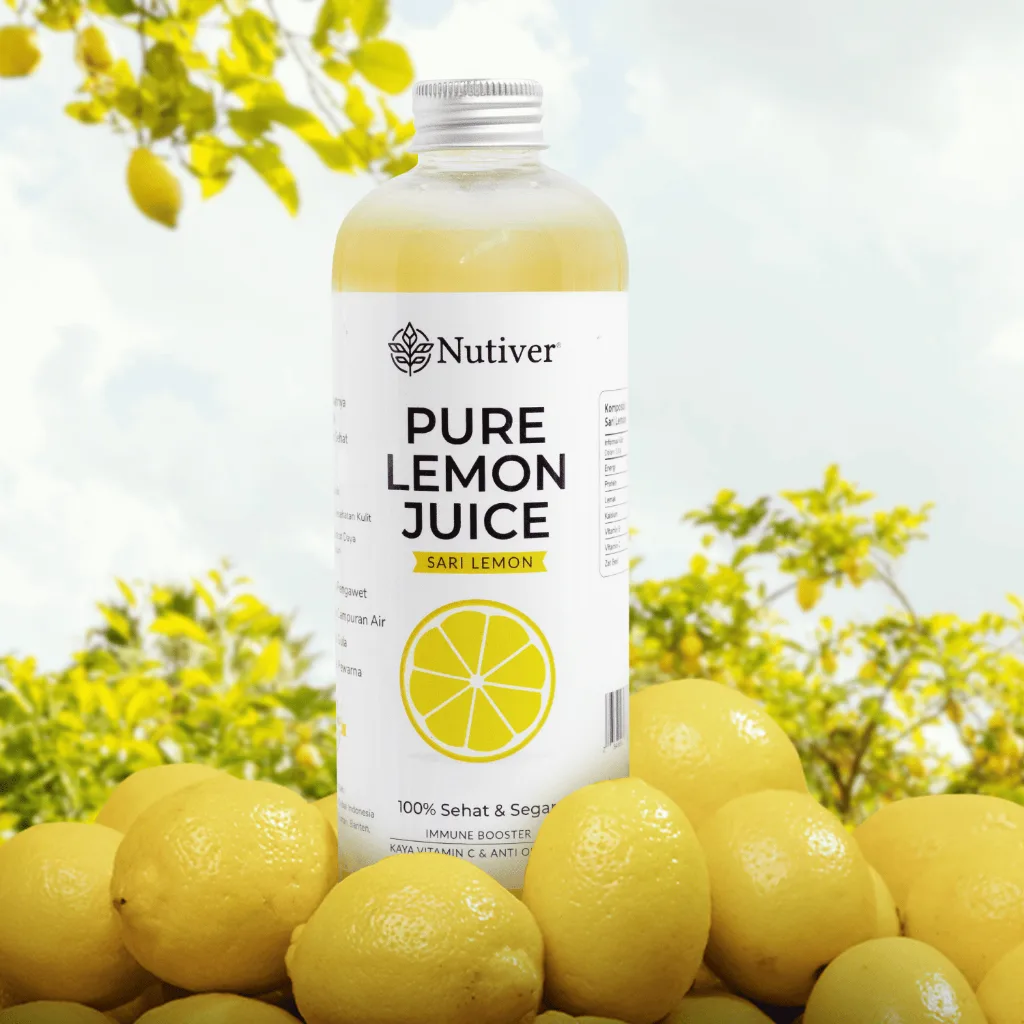 Nutiver Sari Lemon Murni Asli 100% Air Lemon Diet dan Detox Untuk Kesehatan 500ml