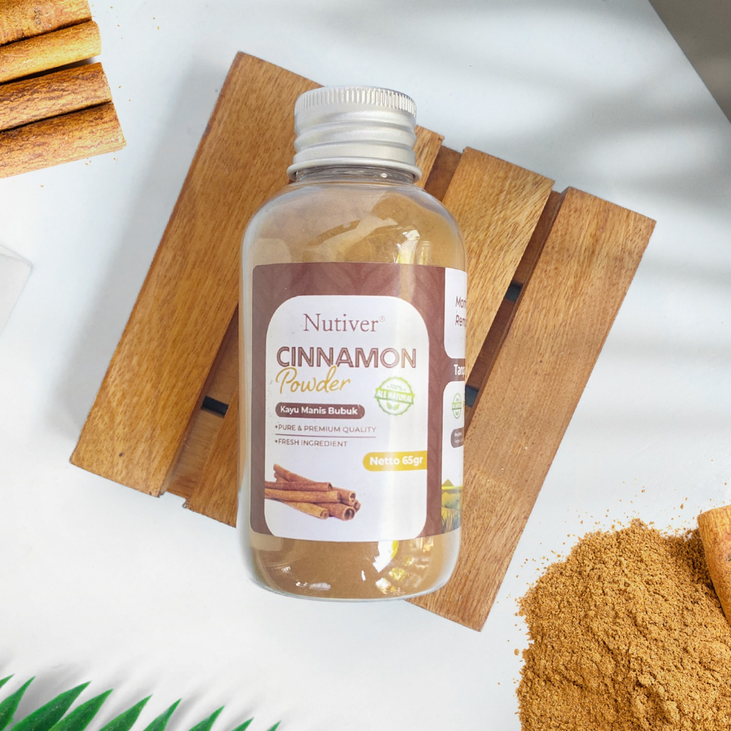 NUTIVER Kayu Manis Bubuk 150gr Cinnamon Powder Bumbu Rempah Premium Tanpa Campuran