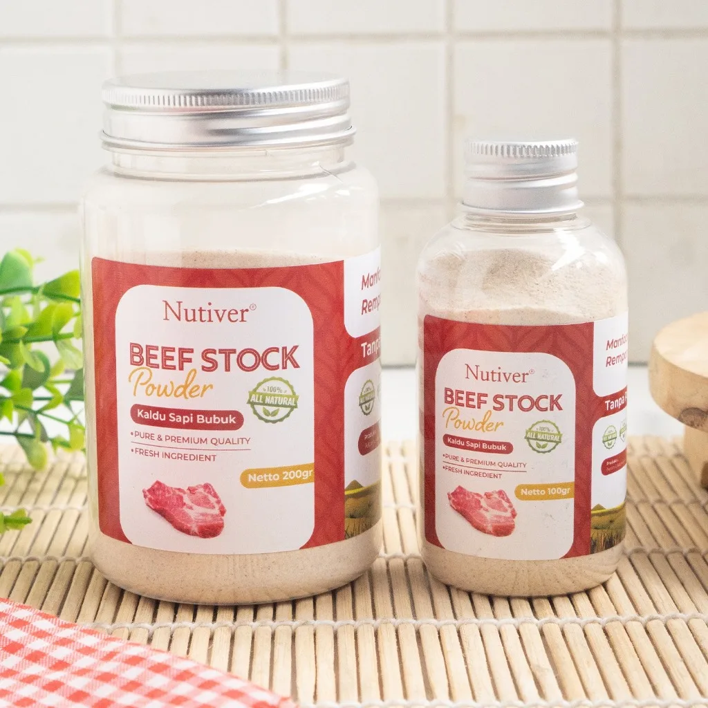 NUTIVER Kaldu Sapi Bubuk Non MSG Bumbu Dapur Sehat Powdered Beef Stock Non-Msg