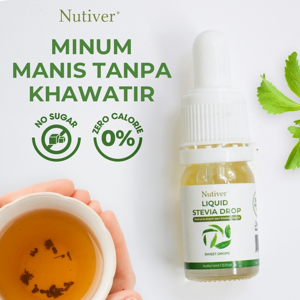 NUTIVER Stevia Tetes Liquid Stevia Cair Pemanis Gula Stevia Natural Sweetener Nol Kalori