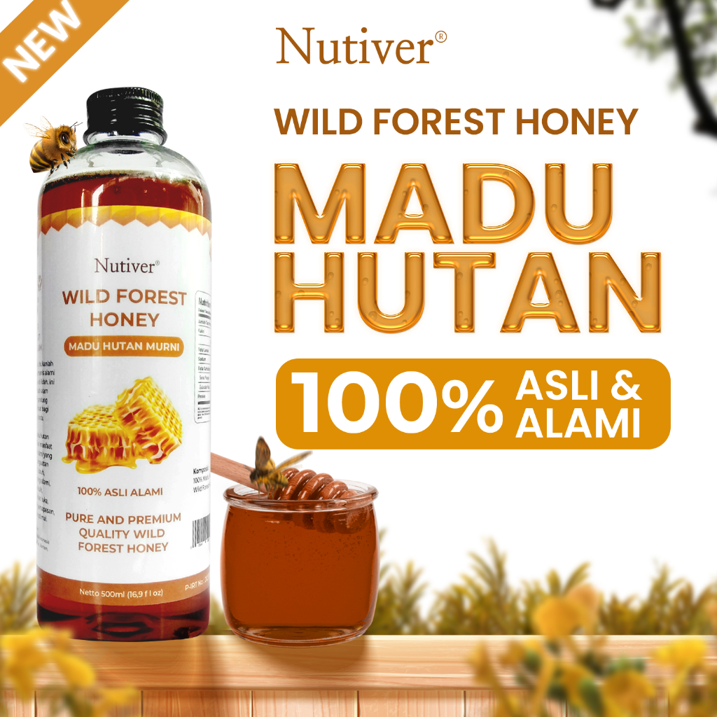 Nutiver Madu Hutan Murni 500ml Madu Murni Alami Tanpa Campuran Asli Kalimantan Kaya Manfaat
