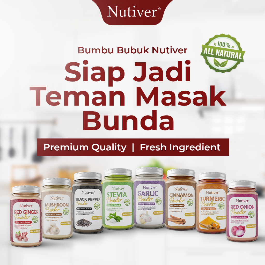 NUTIVER Kayu Manis Bubuk 150gr Cinnamon Powder Bumbu Rempah Premium Tanpa Campuran