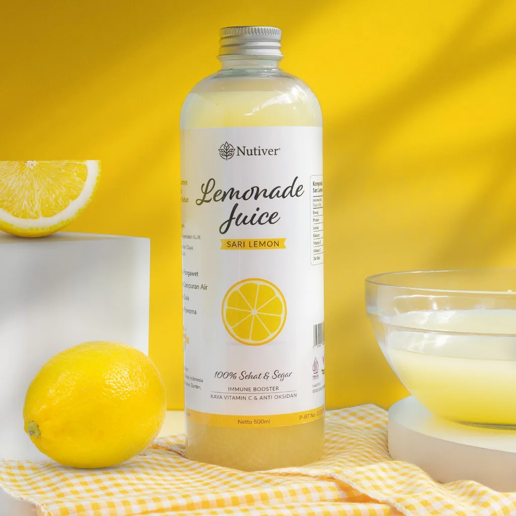 Nutiver Sari Lemon Murni Asli 100% Air Lemon Diet dan Detox Untuk Kesehatan 500ml