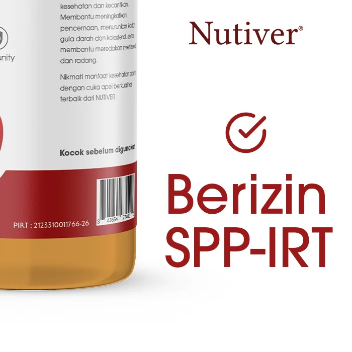 NUTIVER Cuka Apel With The Mother / Apple Cider Vinegar