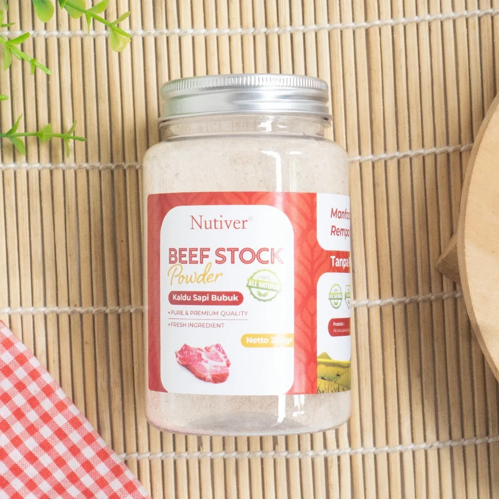 NUTIVER Kaldu Sapi Bubuk Non MSG Bumbu Dapur Sehat Powdered Beef Stock Non-Msg