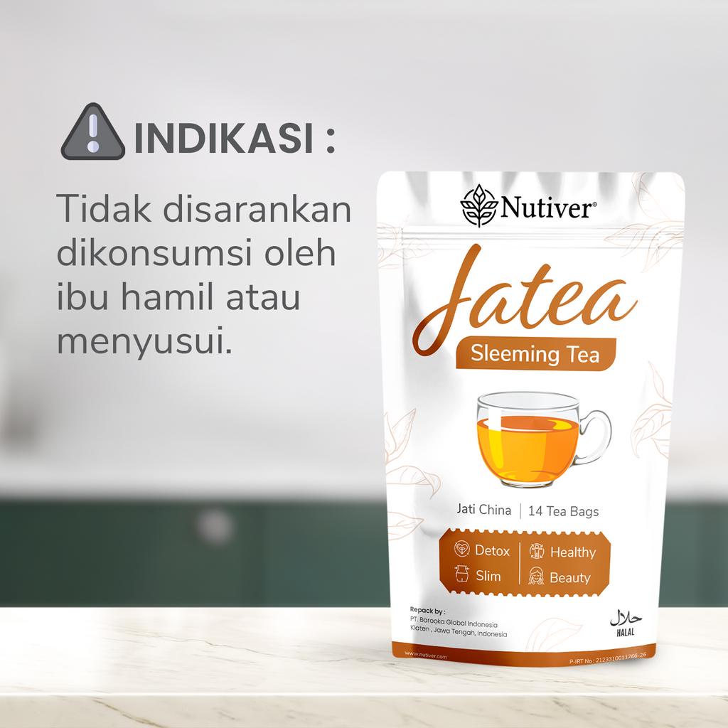 NUTIVER Teh Celup Daun Jati Cina Teh Pelangsing Slimming Tea Detox Alami Diet