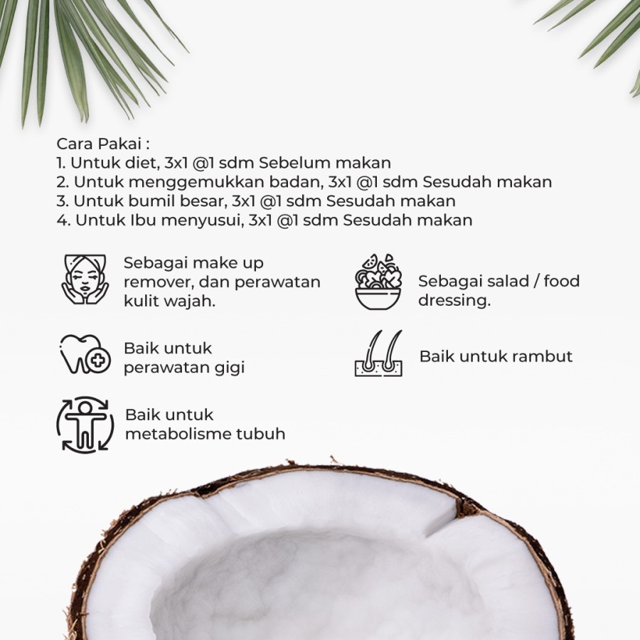 NUTIVER VCO Spray 100ml | Extra Virgin Coconut Oil Minyak Kelapa Cold Pressed