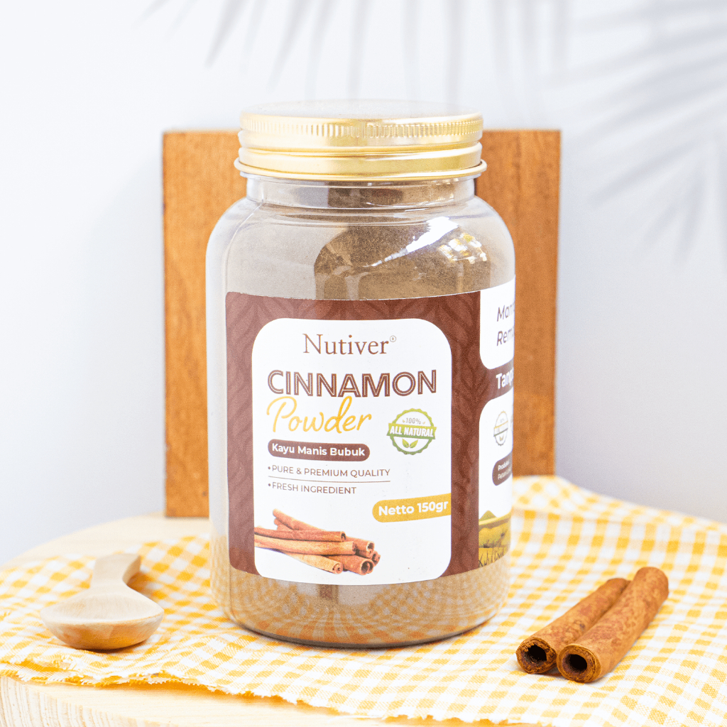 NUTIVER Kayu Manis Bubuk 150gr Cinnamon Powder Bumbu Rempah Premium Tanpa Campuran