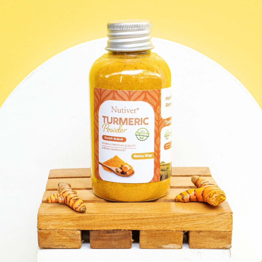 NUTIVER Kunyit Bubuk Murni Turmeric Powder Bumbu Rempah Alami Serbaguna 150gr