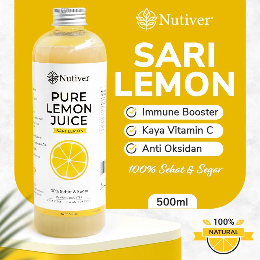 NUTIVER Paket Immune Booster Sari Lemon 500ml, Cuka Aple 500ml, & Madu Hutan 500ml Paket Detox Sehat