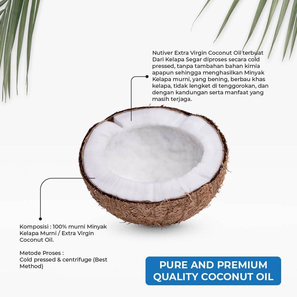 NUTIVER Paket Minyak Kelapa VCO Virgin Coconut Oil 2 liter Minyak Kelapa Murni Cold Pressed