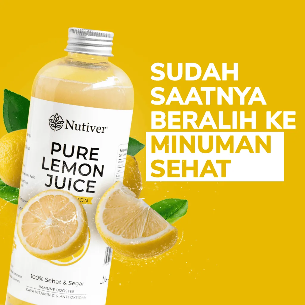 Nutiver Sari Lemon Murni Asli 100% Air Lemon Diet dan Detox Untuk Kesehatan 500ml