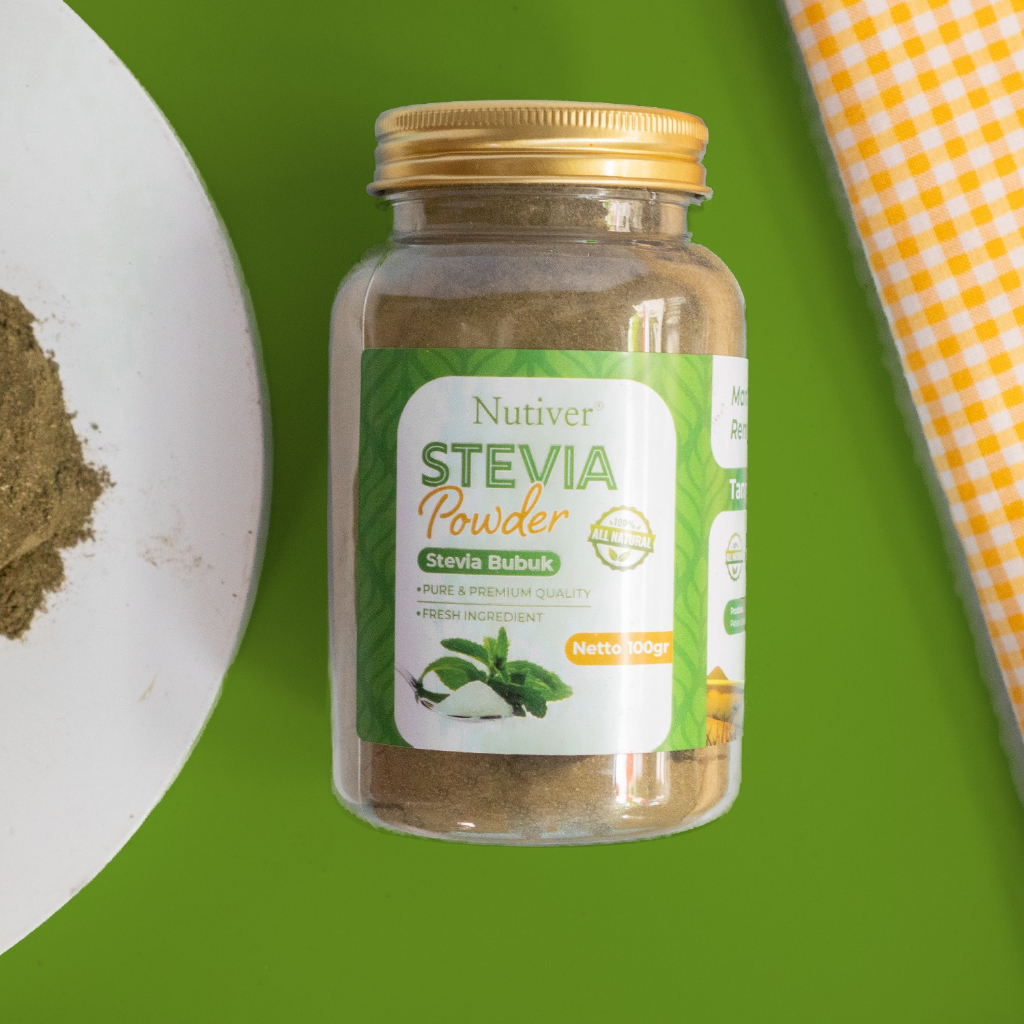 NUTIVER Gula Stevia Bubuk 100gr Bubuk Daun Stevia Pengganti Gula Stevia Powder Natural Sweetener