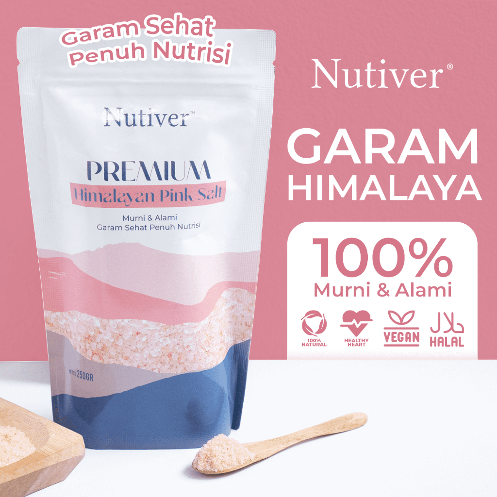 NUTIVER Garam Himalaya Original Himalayan Salt Premium 250gr Alami Tanpa MSG